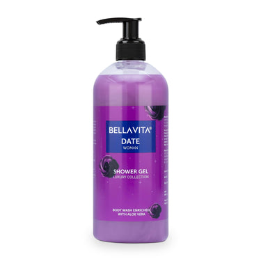Bella Vita Luxury Date Woman Body Wash Refreshing Shower Gel for Deep Cleansing, Hydrating, Moisturising, Softer & Smoother Skin with Aloe Vera 500 Ml
